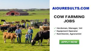 Cow Farming Jobs in America 2025 - Aiou Results